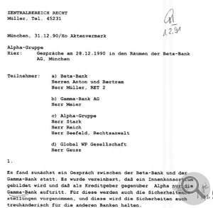 Akte mit Handzeichen
